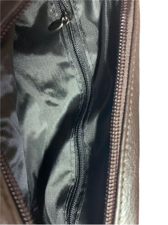 Leather Men's Hand Brown Handbag