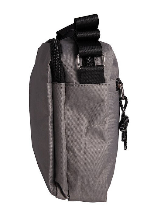 Men's Crossbody Bag Double Zipper 1902 Gray