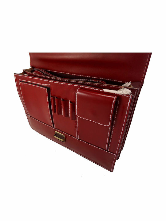 Επαγγελματικη Δερματινη Τσαντα Mybag 7035 Red Κοκκινο