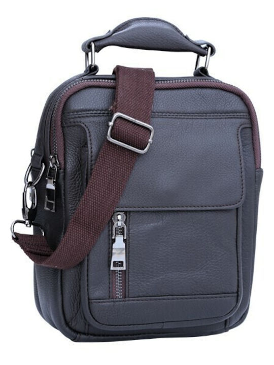 Leder Herren Crossbody Tasche Braun 3123 V-store