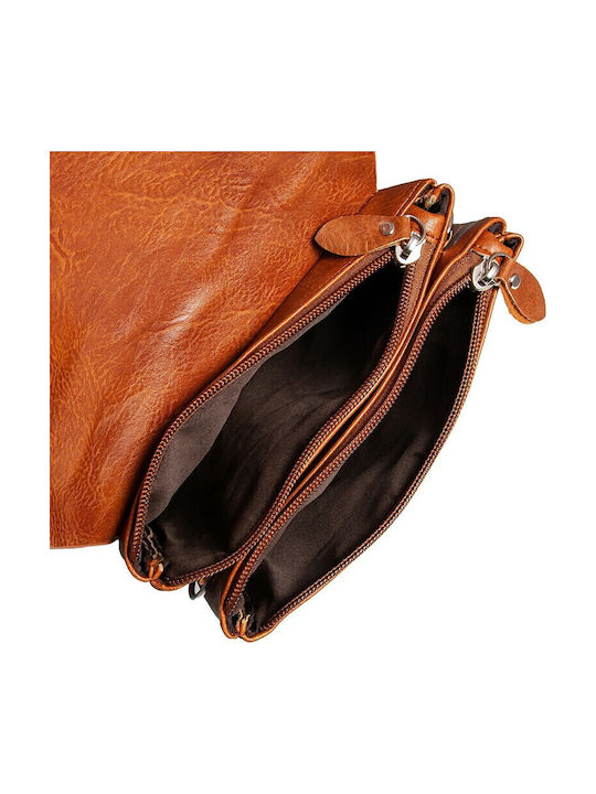 Men's Crossbody Bag Synthetic Leather 19136_tan
