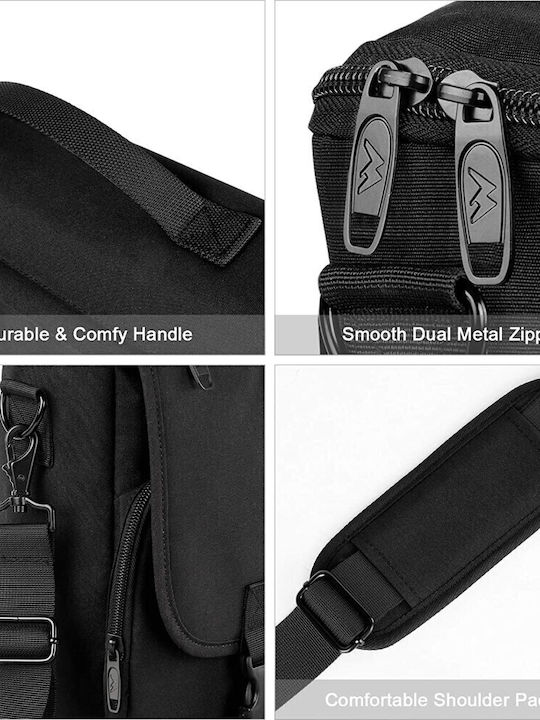 Matein Stoff Aktentasche 15,6 Laptop 17l 1194 Schwarz