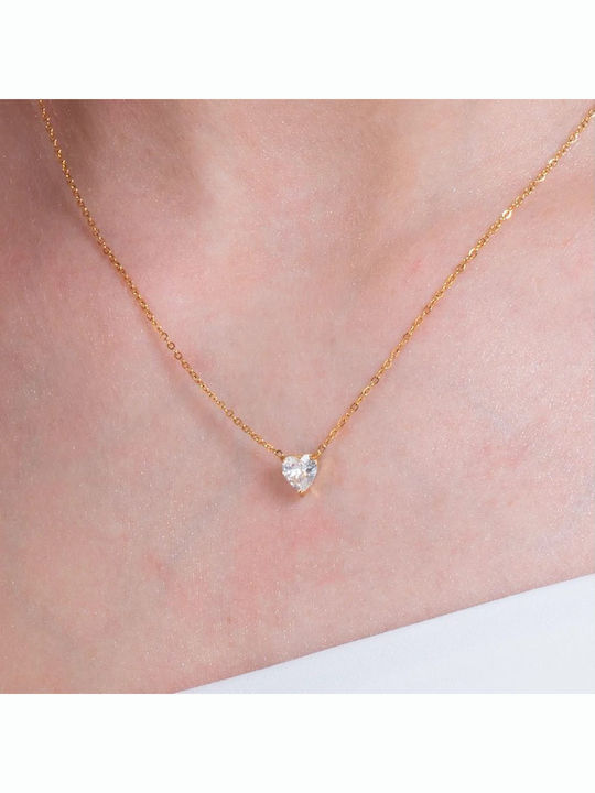 Lederkette Luca Barra Gold Stahl Kristall Herz Ck2095 Lederkette Luca Barra Gold Stahl Kristall Herz Ck2095