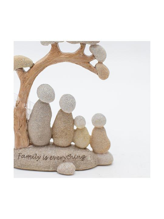Decorative Family Under One Tree Polyresin Gray 10.5x4.5x13.5cm Estheti 819-00789