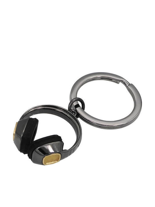 Μπρελόκ Ακουστικά Headphones Μαύρα 3x3cm