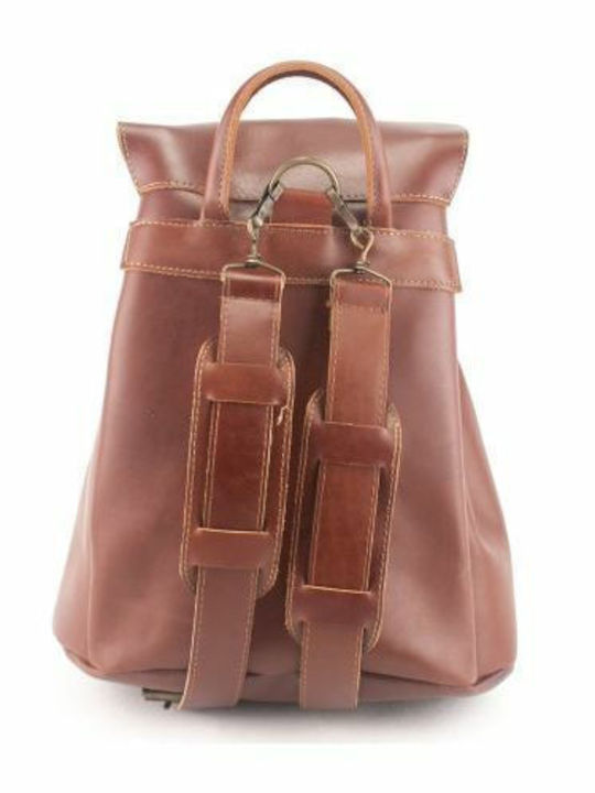 Leather Backpacks Kouros Model 403 Brown Leather Face Grade A Quality