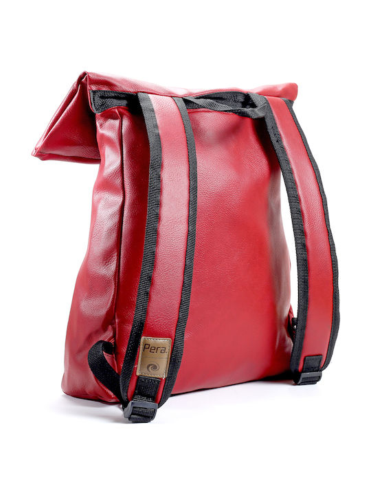 Pera Backpack Αδιαβροχο Σακιδιο Πλατης Κοκκινο Backpack Red