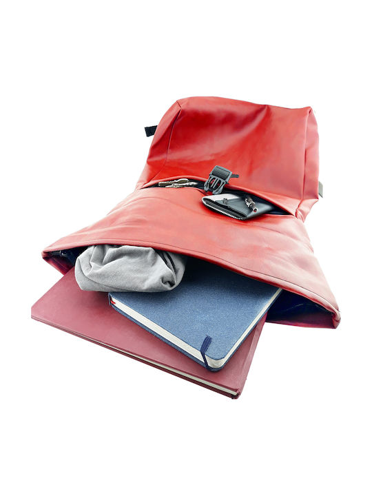 Pera Backpack Αδιαβροχο Σακιδιο Πλατης Κοκκινο Backpack Red