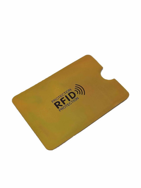 Anti-scan Card Protector Θήκη Αλουμινίου Rfid Shiny Gold