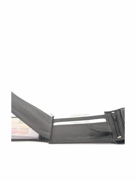 Kouros Leder Herrenbrieftasche Klein 4601 Schwarz
