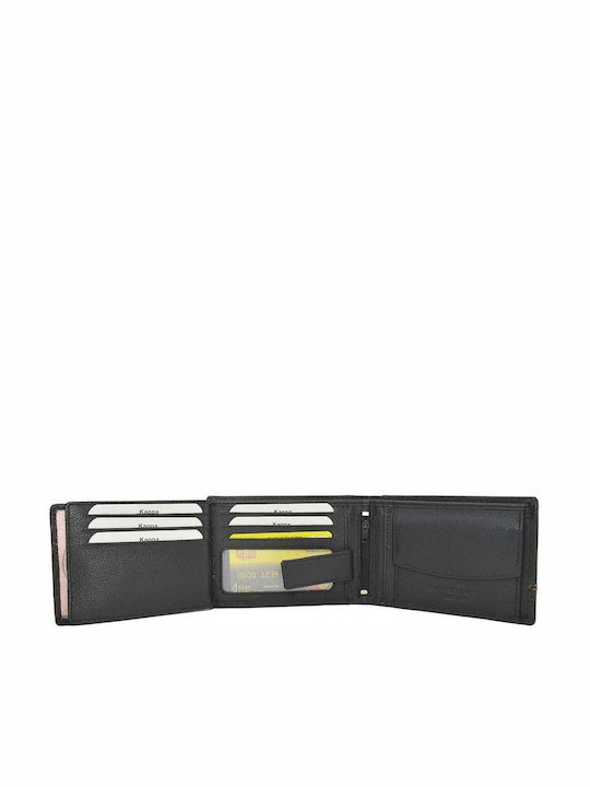 Herrenbrieftasche Aus Leder Schwarz Kappa K-1644a