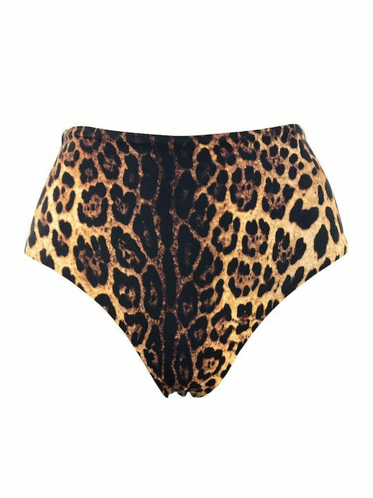 BP-3097 Bikini Slip Hohe Taille Tierdruck
