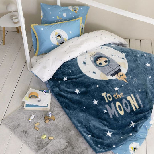 Nima Blanket Velvet To The Moon Blue 160x220cm