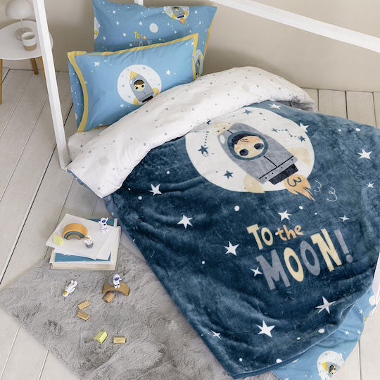 Nima Blanket Velvet To The Moon Blue 160x220cm