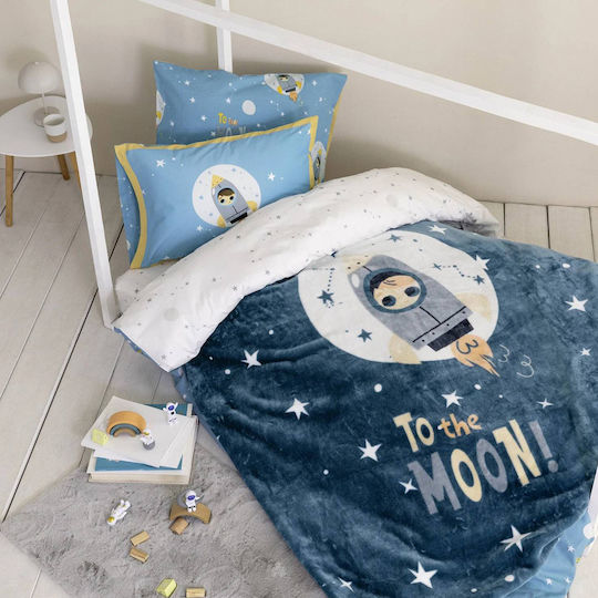 Nima Blanket Velvet To The Moon Blue 160x220cm