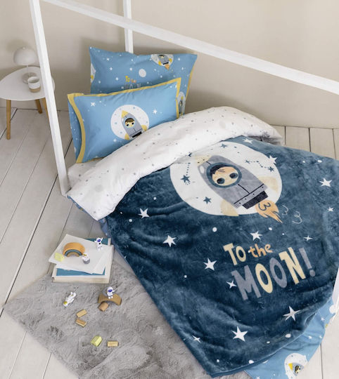 Nima Blanket Velvet To The Moon Blue 160x220cm