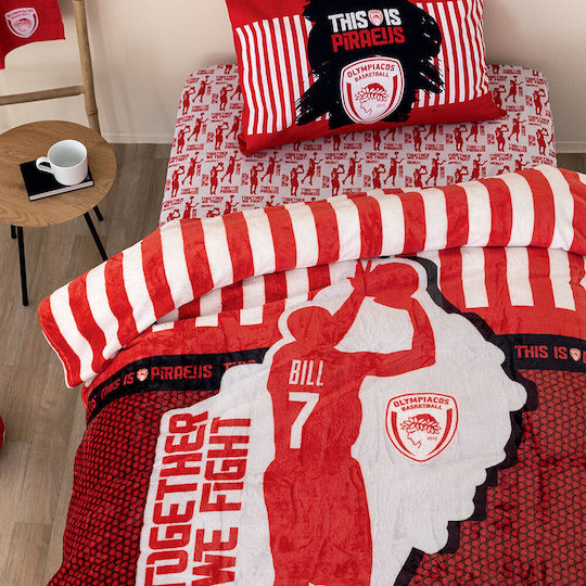 Palamaiki Decke Vlies Olympiacos Rot 160x220cm