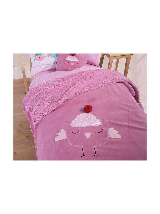 Nef-Nef Homeware Κουβέρτα Tweet so SweetLovely Sweet Lovely 130x180εκ.