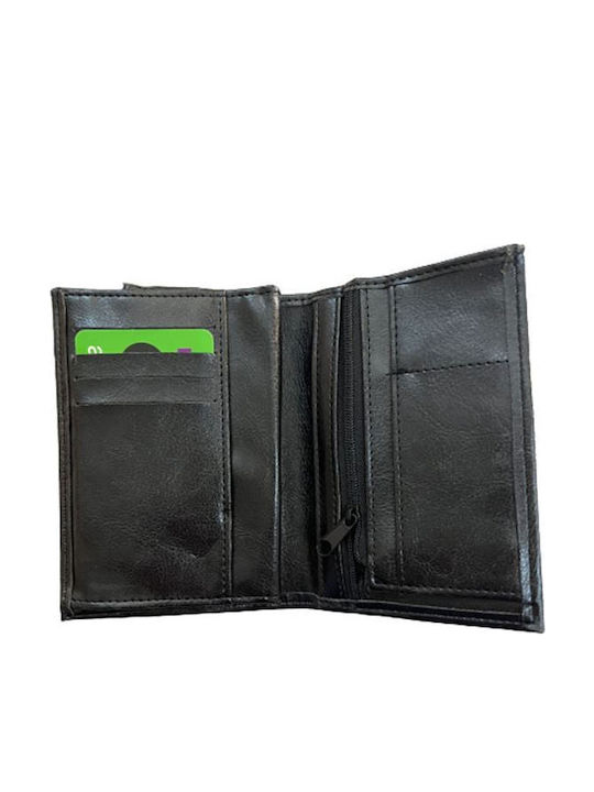 Herrenbrieftasche Vertikal Schwarz Künstliches Leder Ausweishülle