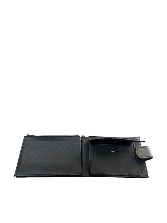 Deri Herrenbrieftasche Schwarz Mit Schiebemechanismus