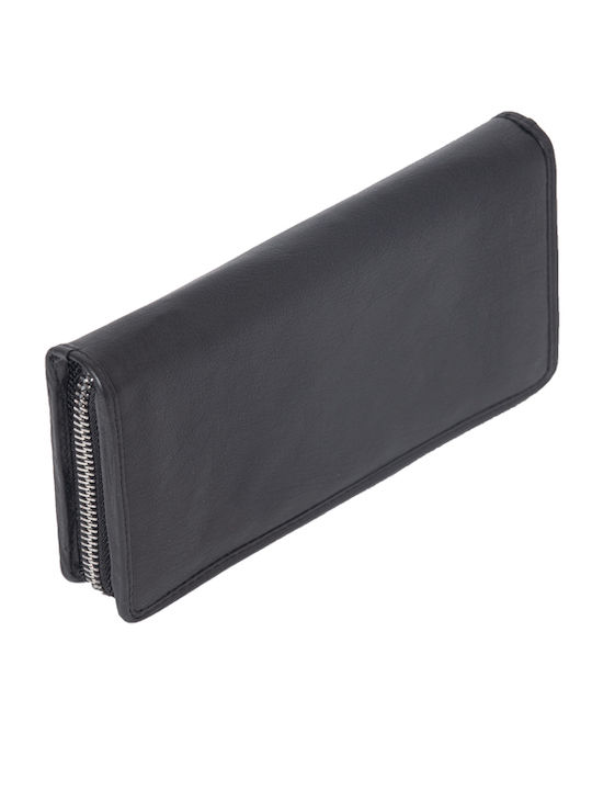Kouros Leder Damenportemonnaie Damenbrieftasche-100029-Schwarz