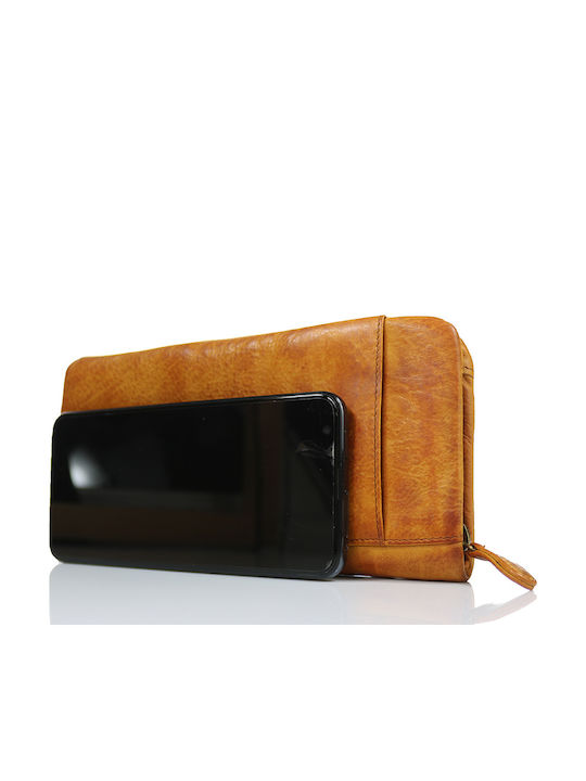 Trip Camel Damenbrieftasche Echtes Vintage Weiches Leder 532 Gelb