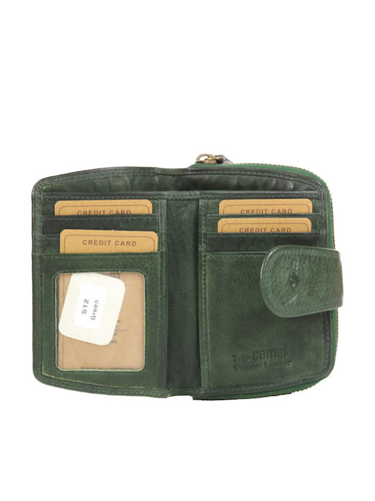 Trip Camel Πορτοφόλι Γνήσιο Vintage Μαλακό Δέρμα 512green