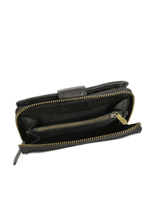 Trip Camel Πορτοφόλι Γνήσιο Vintage Μαλακό Δέρμα 510 Black