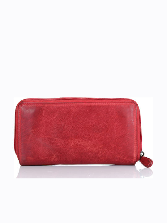 Trip Camel Πορτοφόλι Γνήσιο Vintage Μαλακό Δέρμα 500 Red