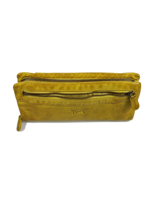 Trip Camel Damenbrieftasche Echtes Vintage Weiches Leder 532 Gelb