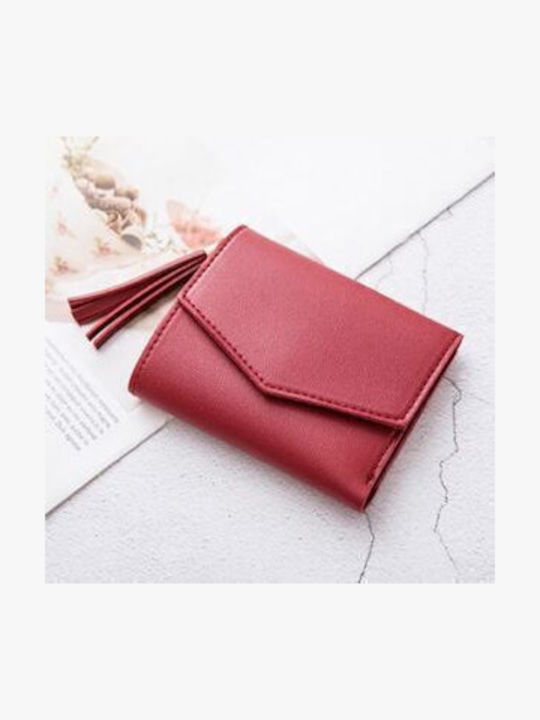 Kurze Quaste Damenbrieftasche Rot Maße 12*10*2 cm