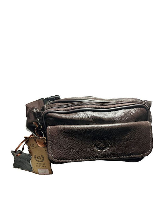 Leather Men's Bum Bag Annie Leather Brown Color