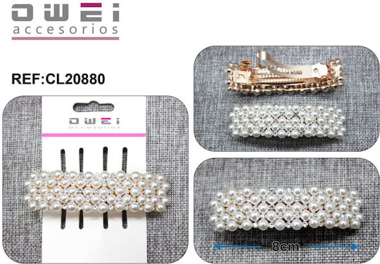 Clip Francez Cu Perle Lungime 8 Cm