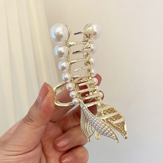 Hair Clip Claw Mermaid Tail Κλάμερ Μαλλιά Πέρλες