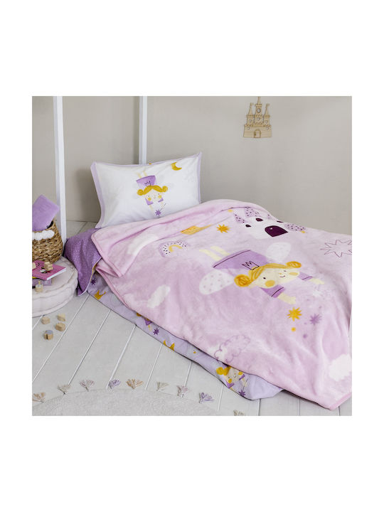 Nima Κουβέρτα Βελουτέ Odette Λιλά 160x220εκ.