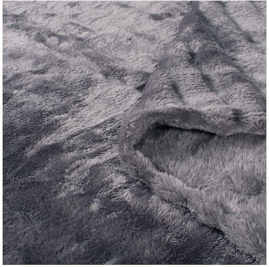 Dimcol Κουβέρτα Fleece Grey 160x220εκ.