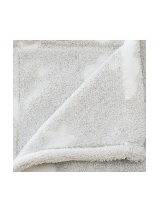 Atmosphera Decke Vlies Leuchtend Gray 150x125cm