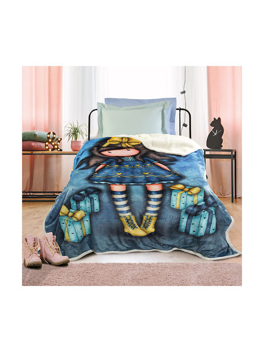 Das Home Blanket Fleece Just Because Blue 160x220cm