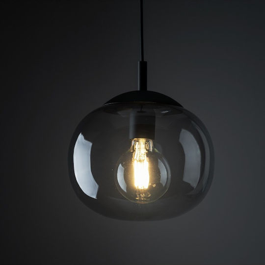 TK Lighting Hängelampe Transparent mit Fassung E27 25x25cm.