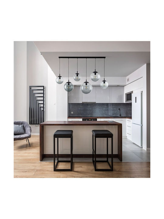 TK Lighting Lustră Gri Calea ferată cu Dulie E27 130x150cm.
