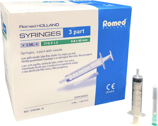 Romed Syringes 2ml 23G X 1in Pyrogenic 1 Piece Syr2ml-n