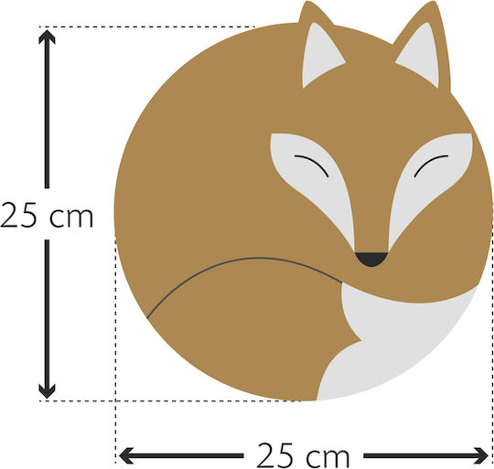 Leschi Heating Pillow for Waist & Stomach Organic Wheat Seeds "Luca the Fox" 25x25x4cm Sand