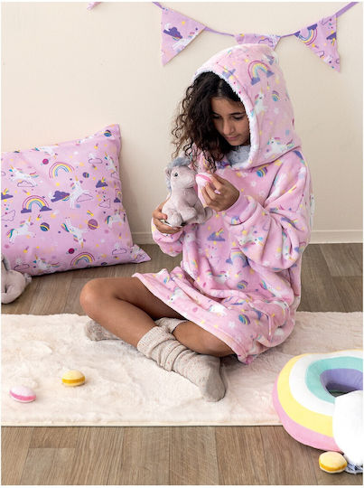 Palamaiki Κουβέρτα Fleece Cositos Cele Ροζ