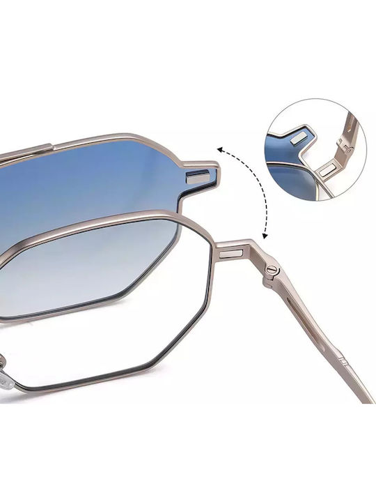 Ghetto Unisex Sunglasses with Gold Frame and Gold Polarized Lens