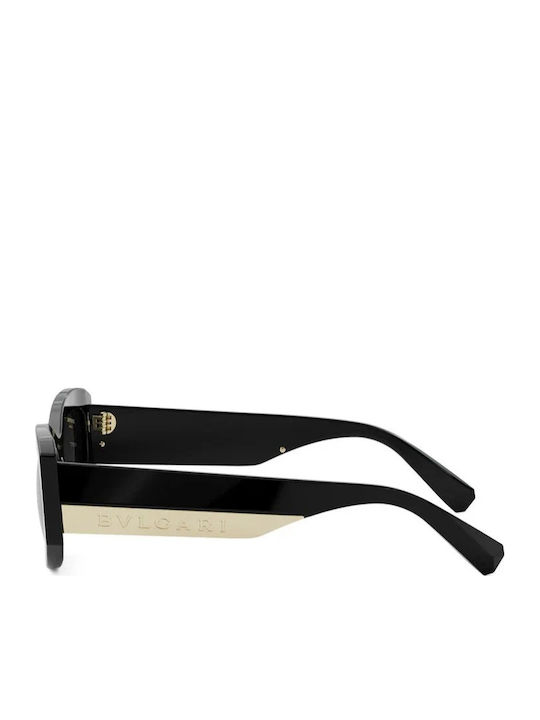 Bvlgari Damen Sonnenbrille mit Schwarz Kunststoff Gestell und Schwarz Linse