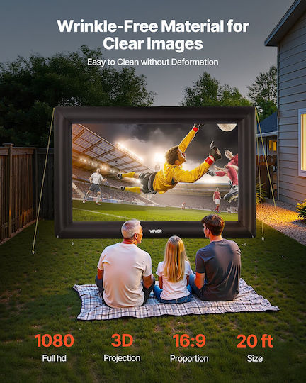 Vevor Οθόνη Προβολής Projector Δαπέδου με Λόγο Εικόνας 16:9 / 20"
