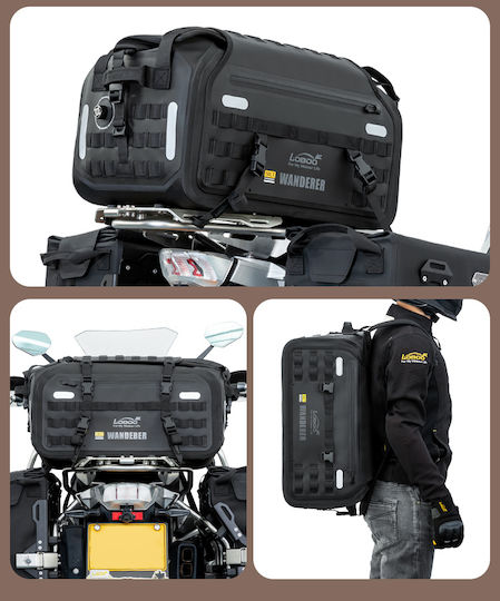 Loboo Waterproof Motorcycle Tail Bag 50lt