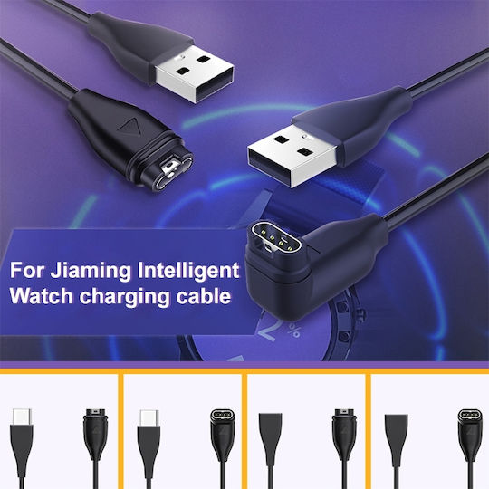 Garmin Watch Charging Cable Usb-a Side Elbow Vivoactive 3 Music Approach S60 Forerunner 935 Quatix 5 Fenix 5s Fenix 5x Plus Fenix 5s Plus Instinct Fenix 5x Fenix 5 Fenix 5 Plus Vívosport Vívoactive 3 D2 Charli