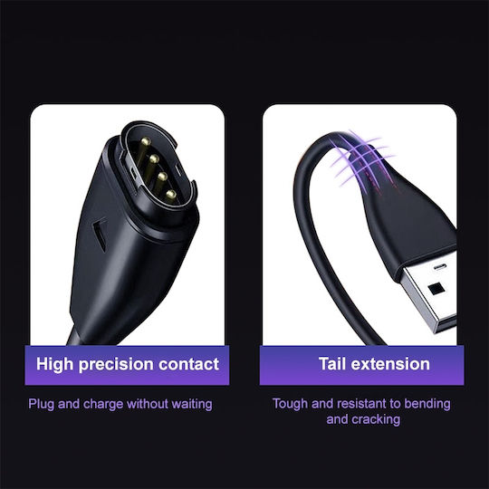 Garmin Watch Charging Cable Usb-a Side Elbow Vivoactive 3 Music Approach S60 Forerunner 935 Quatix 5 Fenix 5s Fenix 5x Plus Fenix 5s Plus Instinct Fenix 5x Fenix 5 Fenix 5 Plus Vívosport Vívoactive 3 D2 Charli