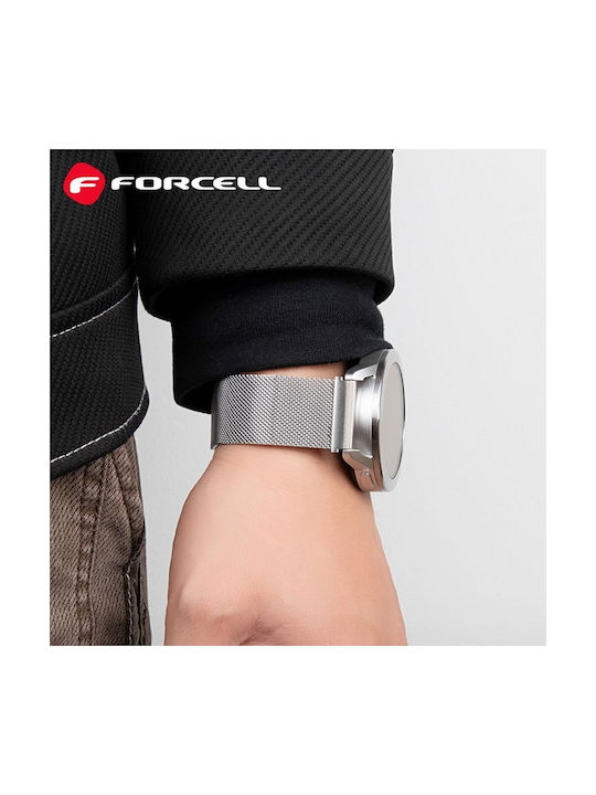 Forcell Λουράκι Ανοξείδωτο Ατσάλι Μαύρο (SAMSUNG Watch 22 mm)